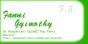 fanni gyimothy business card